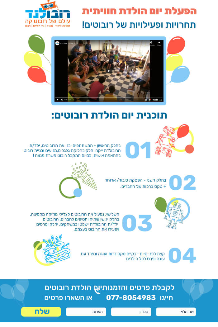 דף נחיתה ימי הולדת